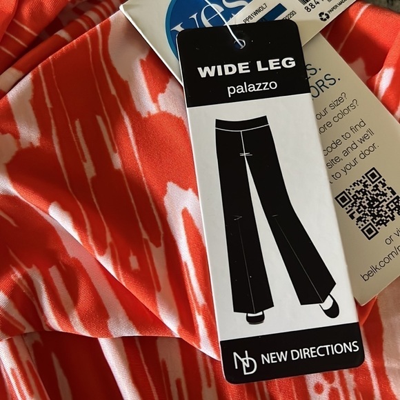 NWT new directions Palazzo wide leg boho Pull on Pants Size XL - Picture 9 of 9